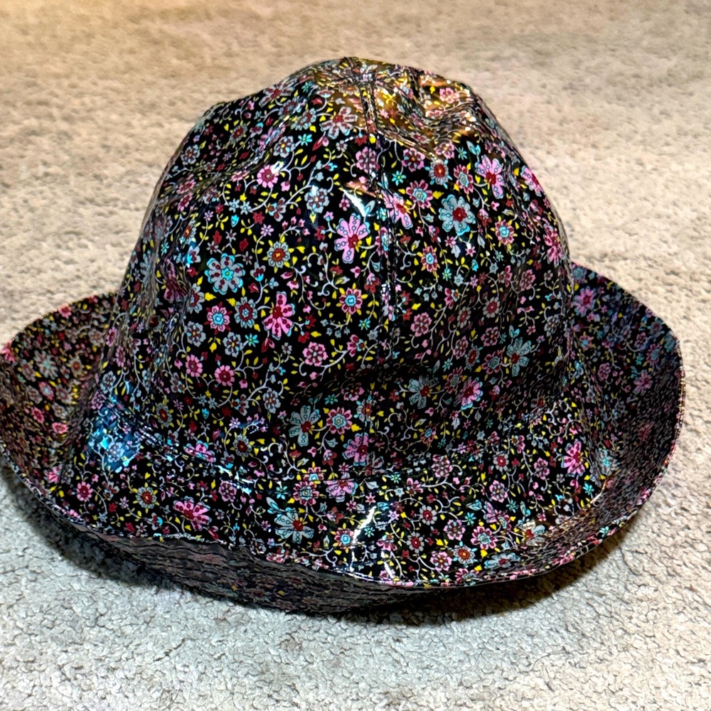 Floral Print PVC Bucket Hat